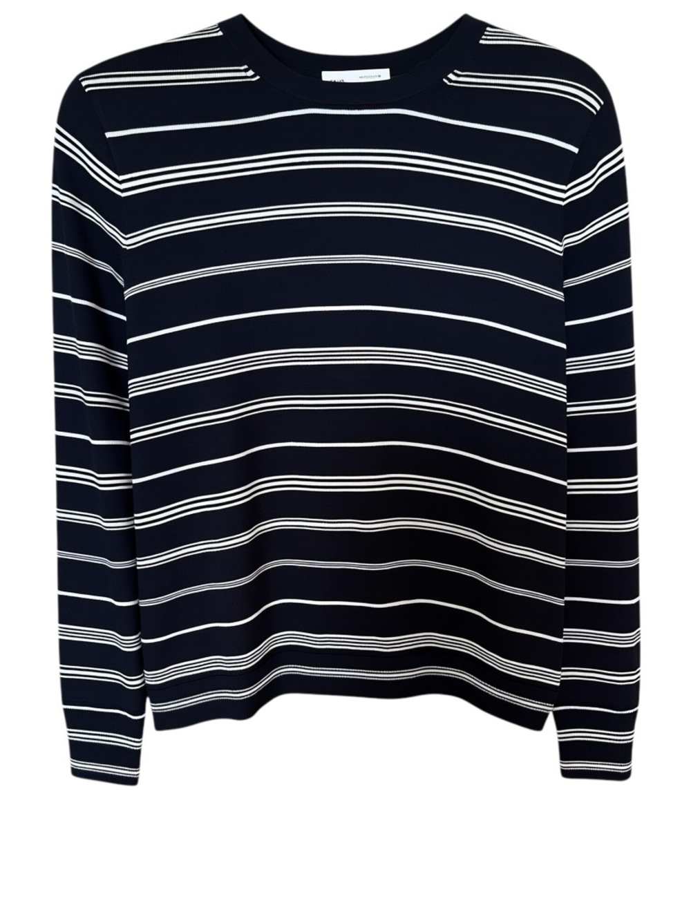 J.Crew 100% Merino Wool Striped Crewneck Sweater | Black White | XXL |
